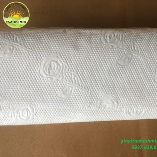 Khăn giấy lau tay hoa hồng 100 tờ/gói , 2 lớp